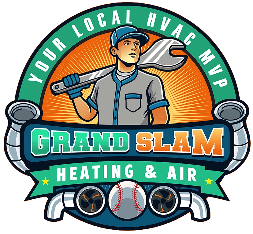 grandslam heating and air baton rouge and denham spring louisiana logo white